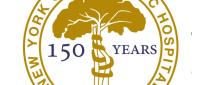 New York Orthopaedic Hospital 150 years anniversary logo.